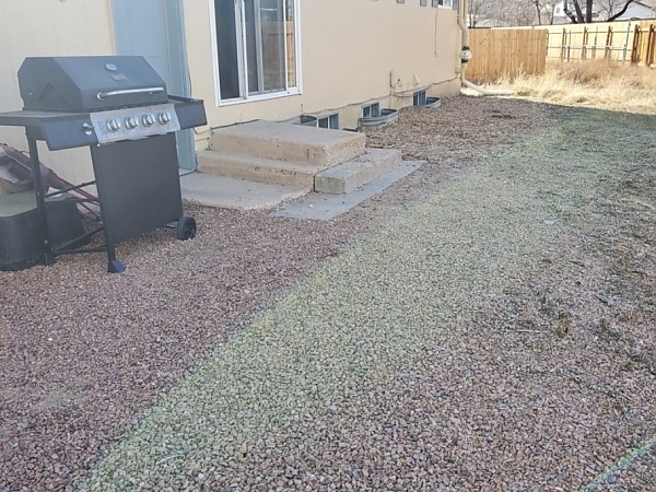 pergola and pavers before
